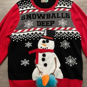 Spencer's | Sweaters | Snowballs Deep Ugly Christmas Sweater By Spencers |  Poshmark